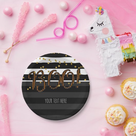 Boo! Schwarz-Orange-Halloween-Party Pappteller (Party)