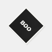 Boo Schwarz-Weiß-Leckerbissen Halloween-Papier Serviette (Ecke)