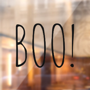 Boo-schwarze spooky typografie lustig niedlich Hal Fensteraufkleber