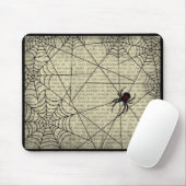 Boo-schwarze Witwen-Spinne u. gruseliger Text für Mousepad (Mit Mouse)