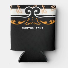 Boo! Schwarzes und orangefarbenes Halloween-Party Dosenkühler