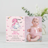 Boo Second Geburtstag Einladung (Stehend Vorderseite)