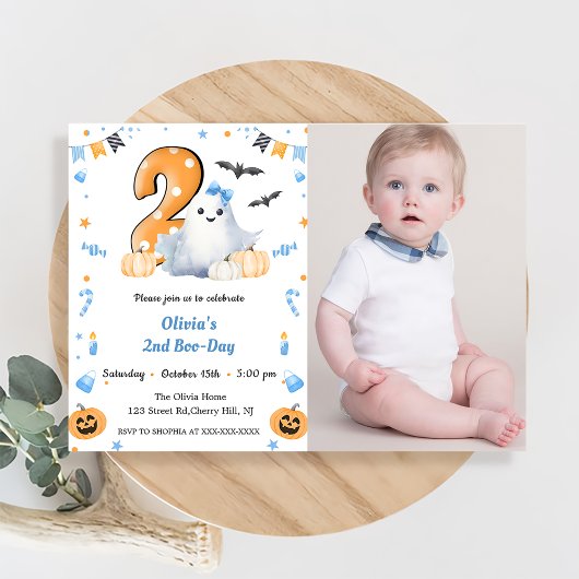 Boo Second Geburtstag Einladung