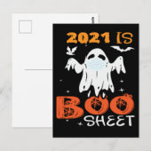 Boo Sheet Funny Ghost Halloween Postcard Postkarte (Vorne/Hinten)