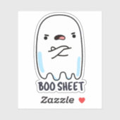 Boo Sheet Funny Halloween Ghost Pun Aufkleber (Blatt)