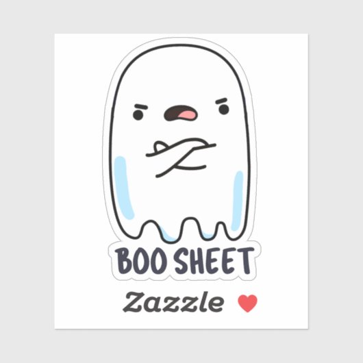 Boo Sheet Funny Halloween Ghost Pun Aufkleber (Blatt)