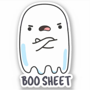 Boo Sheet Funny Halloween Ghost Pun Aufkleber