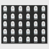 Boo Sheet Funny Halloween Ghost Pun Dark BG Geschenkpapier (Flach)