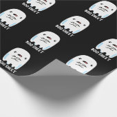 Boo Sheet Funny Halloween Ghost Pun Dark BG Geschenkpapier (Ecke)