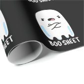 Boo Sheet Funny Halloween Ghost Pun Dark BG Geschenkpapier (Rolleneckpunkt)