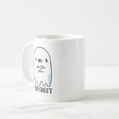 Boo Sheet Funny Halloween Ghost Pun Kaffeetasse (Vorderseite Links)
