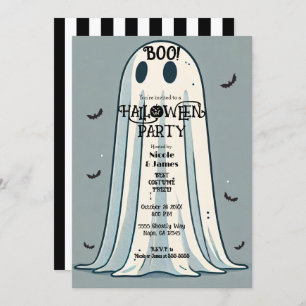 BOO! Sheet Ghost Vintag Green Halloween Einladung
