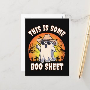 BOO SHEET Halloween Ghost Feiertagspostkarte