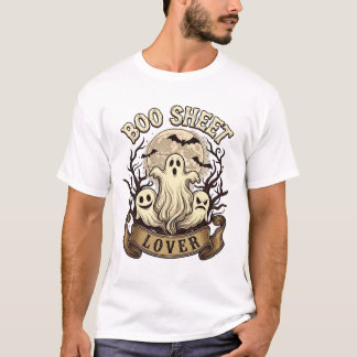 Boo Sheet Liebhaber Halloween Geister Mond Flederm T-Shirt