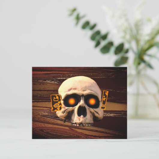 Boo Skull Postkarte (Stehend Vorderseite)