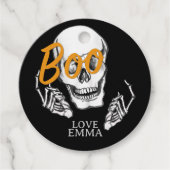 Boo Skull Tag 👓 Geschenkanhänger (Vorderseite)