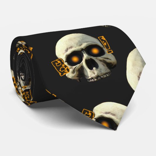 Boo Skulls Krawatte (Gerollt)