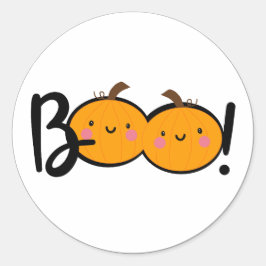 Boo Smiling Pumpkin Halloween Stickers