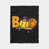 Boo Softball Player Catcher Tcher Funny Halloween Fleecedecke (Vorderseite)