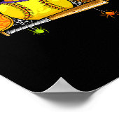 Boo Softball Player Catcher Tcher Funny Halloween Poster (Ecke)