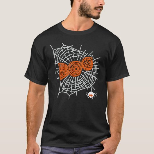 Boo Spider Web For Woman  Cute Spider Web Graphic T-Shirt (Vorderseite)