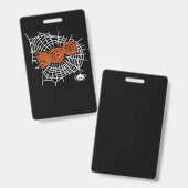 Boo Spider Web Funny Niedlich Spider Web Grafik Ausweis (Vorder- & Rückseite)