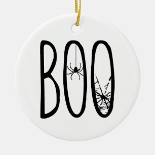 Boo-Spinne und Spinnennetz Gruselige unheimliche H Keramik Ornament