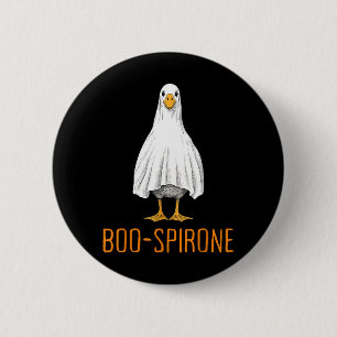 Boo-spiron Ente Geister Apotheke Halloween Button
