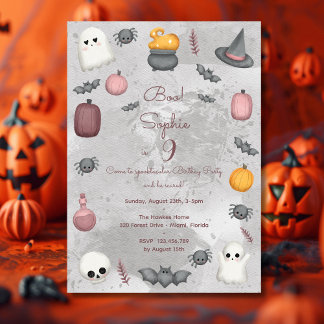 Boo! Spooktacular-Kindergeburtstag-Party Einladung