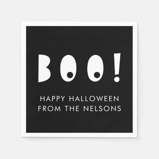 Boo Spooky Eyes Personalisiert Halloween Serviette (Vorderseite)