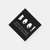 Boo Spooky Eyes Personalisiert Halloween Serviette (Ecke)