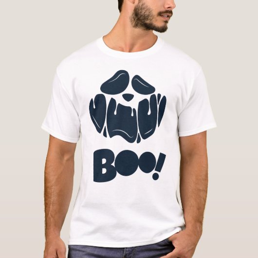 Boo Spooky Face Halloween für Männer T - Shirt (Vorderseite)