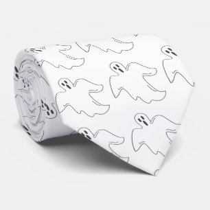Boo! Spooky Ghost Halloween Trick oder Treat Krawatte