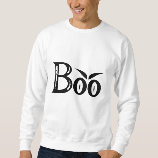 BOO Spooky Halloween Beängstigende Augen Sweatshirt (Vorderseite)