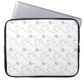 Boo! Spooky Halloween Ghost Trick-oder-Leckerei-Pa Laptopschutzhülle (Vorderseite)