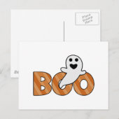 BOO Spooky Halloween Postkarte (Vorne/Hinten)