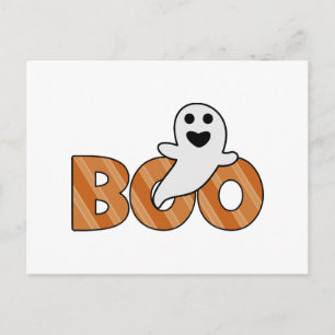 BOO Spooky Halloween Postkarte