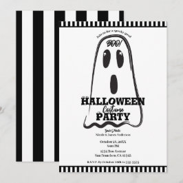 BOO! Spooky Niedlich Ghost Halloween Kostüm Party Einladung