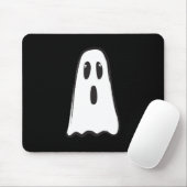 BOO! Spooky Niedlich Ghost Halloween Schwarz-weiß Mousepad (Mit Mouse)