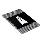 BOO! Spooky Niedlich Ghost Halloween Schwarz-weiß Notizblock (Rechte Seite)