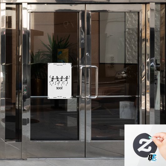 BOO! - Spuk Halloween-Skull-Tanz Fensteraufkleber