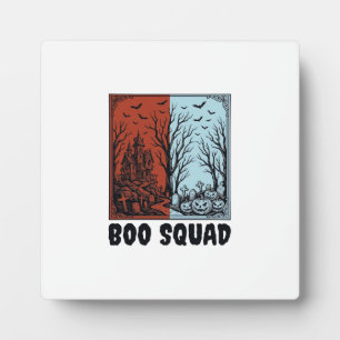 Boo Squad Vintage Halloween-Kürbis-Shirt-Design_1 Fotoplatte
