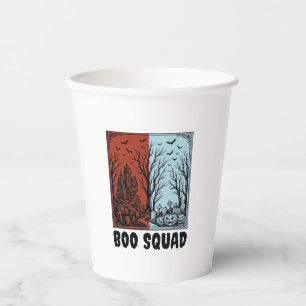 Boo Squad Vintage Halloween-Kürbis-Shirt-Design_1 Pappbecher