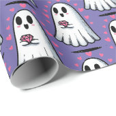 Boo stand auf geschenkpapier (Rolleneckpunkt)