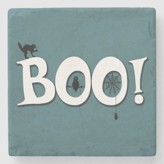 Boo! Steinuntersetzer (Vorderseite)