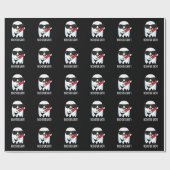 Boo-ster Shot Funny Ghost Vaccine Pun Dark BG Geschenkpapier (Flach)