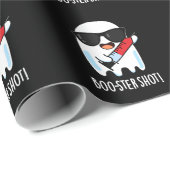 Boo-ster Shot Funny Ghost Vaccine Pun Dark BG Geschenkpapier (Rolleneckpunkt)