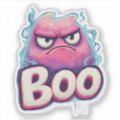 Boo Sticker | Niedlich Grumpy Ghost Decal | Funny (Vorderseite)