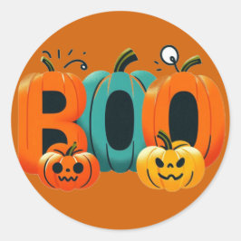Boo Stickers... Runder Aufkleber
