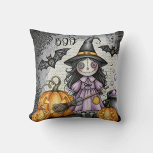 Boo & Süße Hexe und Laternen Kissen